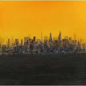 Irtiza Kazmi, 36 x 36 inches, Acrylics on Canvas, Landscape Painting, AC-IRTK-076